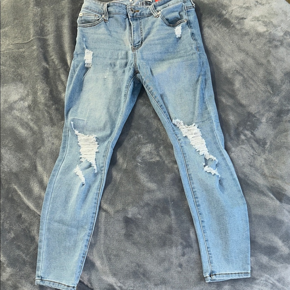 Distressed Blue Women's Jeans